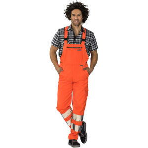 PLANAM Warnschutz-Latzhose Orange 62