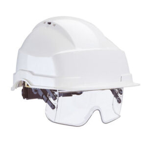 AUBOUEIX Schutzhelm IRIS2 Weiß mit Brille belüftet