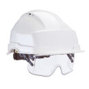 AUBOUEIX Schutzhelm IRIS2 Weiß mit Brille...