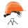 AUBOUEIX Schutzhelm IRIS2 Orange mit Brille und 4-Punkt Kinnriemen