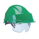 AUBOUEIX Schutzhelm IRIS2 Grün mit Brille und...