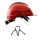 AUBOUEIX Schutzhelm IRIS2 Rot mit Brille und 4-Punkt Kinnriemen