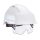 AUBOUEIX Schutzhelm IRIS2 Weiß mit Brille und 2-Punkt Kinnriemen Leder 12 mm