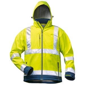 ELYSEE LIAM Warnschutz-Softshelljacke Gelb/Marine XL