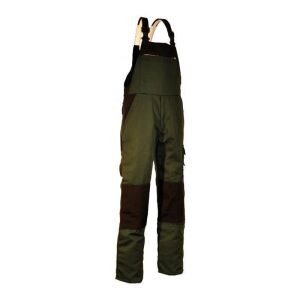 EIKO Latzhose CANVAS POWERLINE Grün/Schwarz 28