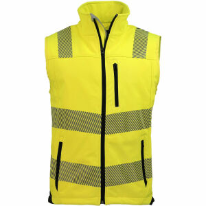 PREVENT Trendline Warnschutz-Softshellweste Gelb/Schwarz XL