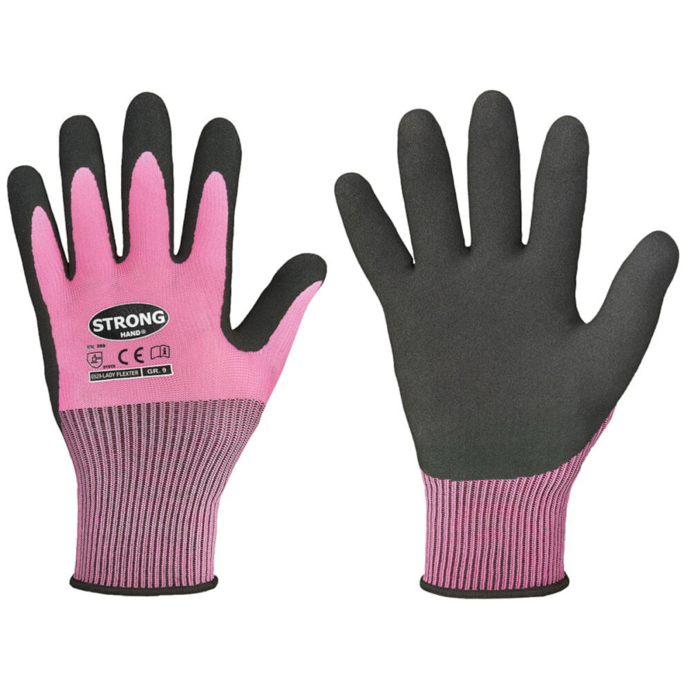 STRONGHAND LADY FLEXTER Montage-Handschuhe Lila  flexibel & griffsic, 6,99