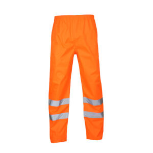 LeiKaTex Warnschutz-Regen-Bundhose Orange L
