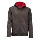 La Pirogue Bonded Fleecejacke Anthrazit-Rot 5XL