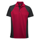 La Pirogue Bicolor Polo-Shirt Schwarz-Rot
