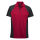 La Pirogue Bicolor Polo-Shirt Rot-Schwarz