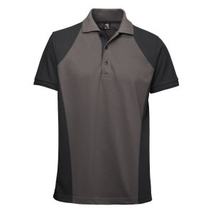 La Pirogue Bicolor Polo-Shirt Grau-Schwarz