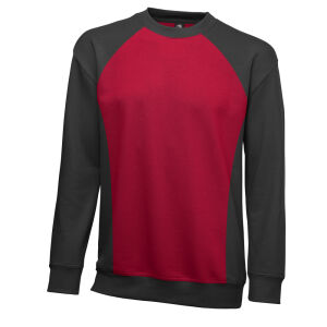La Pirogue Bicolor Sweatshirt Rot-Schwarz XL