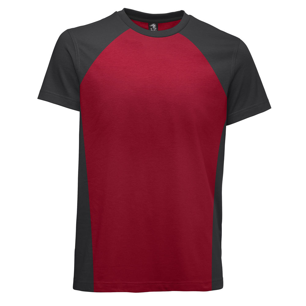 Ar, 14,99 Bicolor MONTIS Berufsbekleidung - La T-Shirt Pirogue Rot-Schwarz - €