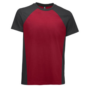 La Pirogue Bicolor T-Shirt Rot-Schwarz