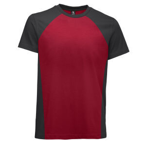 La Pirogue Bicolor T-Shirt Rot-Schwarz XL