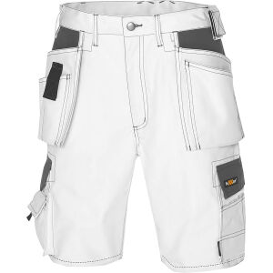 teXXor BERMUDA Canvas Arbeitsshorts Weiß/Schwarz