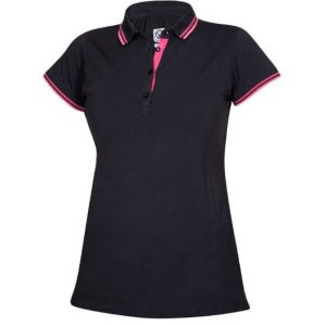 ARDON FLORET Damen Polo-Shirt Schwarz/Rosa