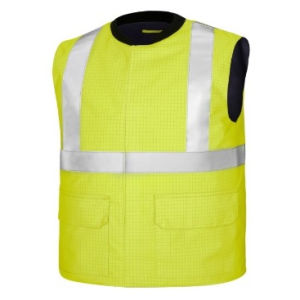 Warnweste zwei reflektierende Streifen, Größe: XXL, gelb, Warnkleidung, Berufskleidung, Arbeitsschutz und Sicherheit, Laborbedarf