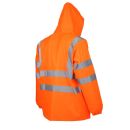 LeiKaTex Warnschutz-Regen-Jacke Orange