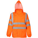 LeiKaTex Warnschutz-Regen-Jacke Orange 2XL