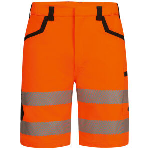 ELYSEE ROUEN Warnschutz-Stretch-Shorts Orange/Schwarz