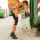 ELYSEE BURE Warnschutz-Stretch-Bundhose Orange/Schwarz 28