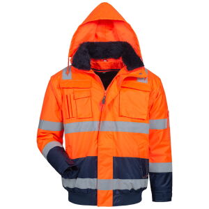 ELYSEE OLIVER Warnschutz-Pilotenjacke 4 in 1 Orange/Marine M