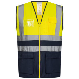 SAFESTYLE BERTHEL Warnschutz-Weste Gelb/Marine