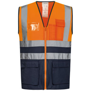 SAFESTYLE KORNEL Warnschutz-Weste Orange/Marine XXL