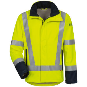 ELYSEE KAAPO Multinorm-Softshelljacke Gelb/Marine