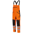 ELYSEE CHARMES Warnschutz-Stretch-Latzhose Orange/Schwarz