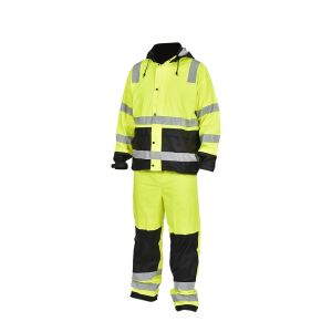OCEAN TONY High-Vis Warn-Wetterschutz-Set Gelb/Schwarz