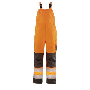 4PROTECT ATLANTA Warn-Winter-Wetterschutz-Latzhose Orange