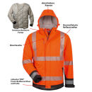 ELYSEE LUKAS Warnschutz-Softshelljacke Orange/Schwarz S