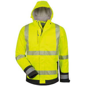 ELYSEE MELVIN Warnschutz-Softshelljacke Gelb/Schwarz