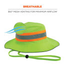 ergodyne GloWear 8935 Hi-Vis Ranger Sonnenhut Gelb