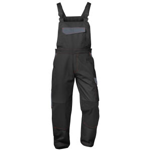 CRAFTLAND BEVEREN Twill Latzhose Schwarz/Grau 60
