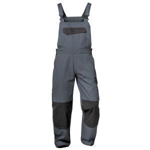CRAFTLAND ZULTE Twill Latzhose Grau/Schwarz