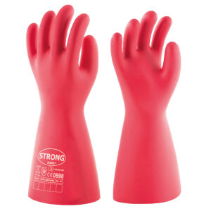 STRONGHAND RED LIGHTNING Elektriker-Handschuhe Rot