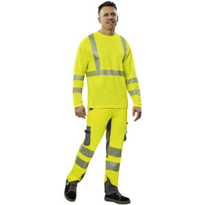 PLANAM NORIT Warnschutz-T-Shirt langarm Gelb/Zink