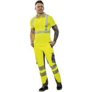 PLANAM NORIT Warnschutz-Polo-Shirt Gelb/Zink