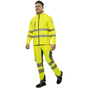 PLANAM NORIT Pure Herren Warnschutz-Softshelljacke Gelb