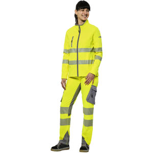 PLANAM NORIT Pure Damen Warnschutz-Softshelljacke Gelb