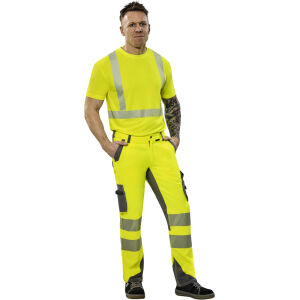 PLANAM NORIT Herren Warnschutz-Bundhose Gelb/Zink