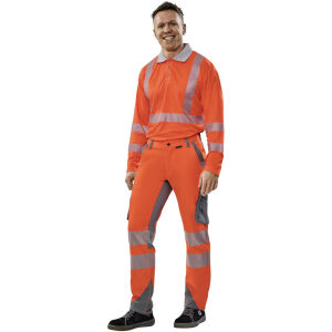 PLANAM NORIT Herren Warnschutz-Bundhose Orange/Zink