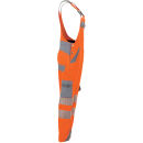 PLANAM NORIT Damen Warnschutz-Latzhose Orange/Zink
