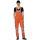 PLANAM NORIT Damen Warnschutz-Latzhose Orange/Zink