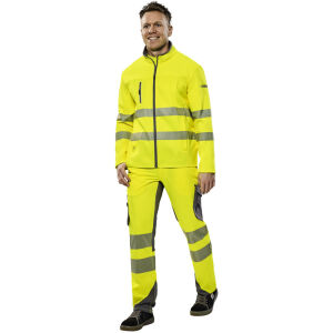 PLANAM NORIT Herren Warnschutz-Hybridjacke Gelb
