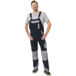 PLANAM NORIT Herren Latzhose Schwarzblau/Zink